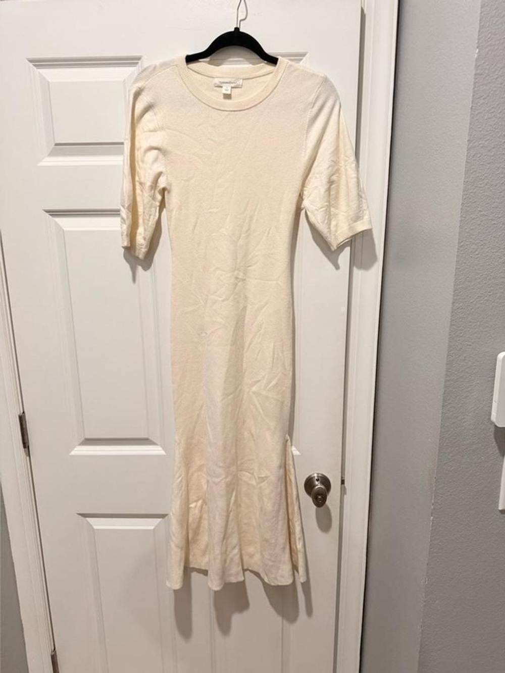 Treasure & Bond Women's White Bodycon Sweater Dress - Picture 3 of 3